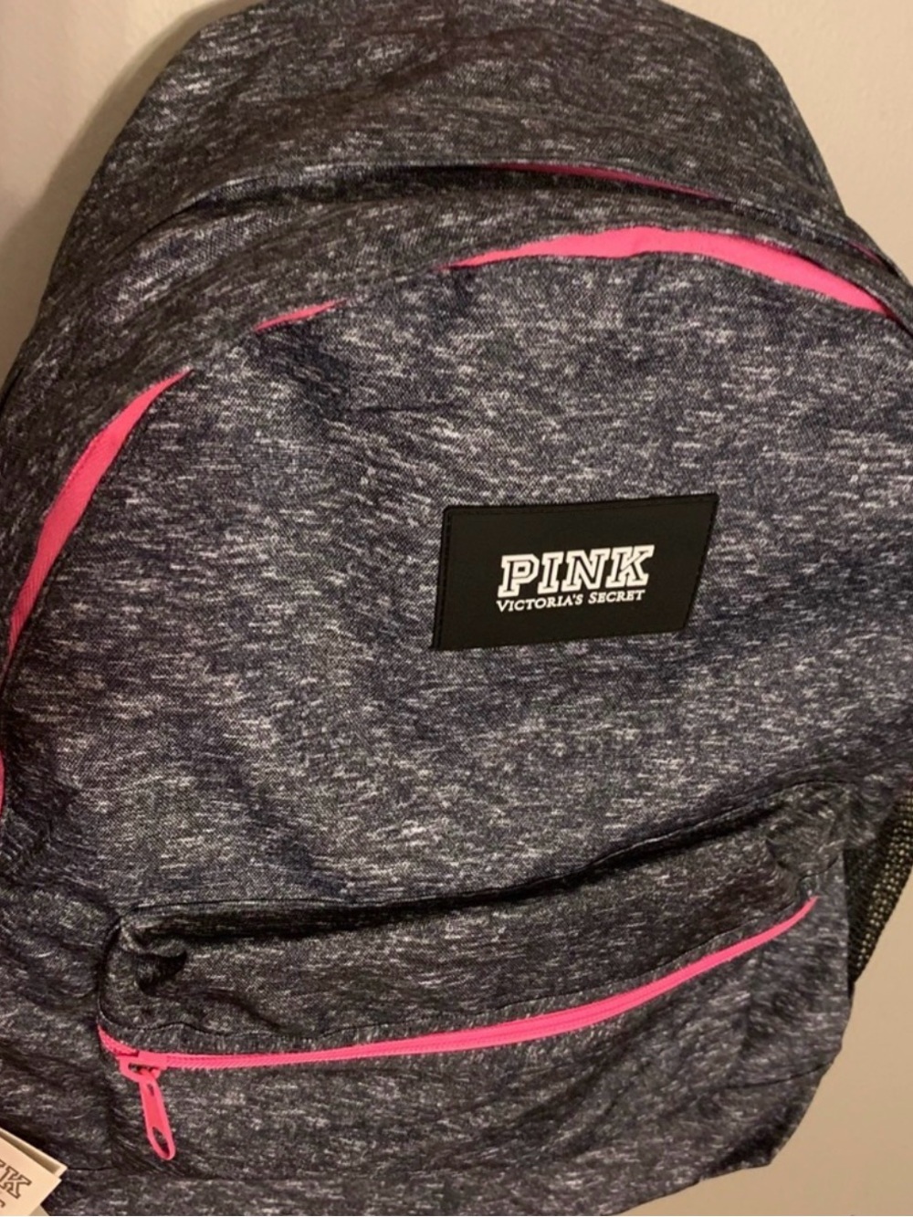 NWT PINK Victoria's Secret Heathered Gray Backpack